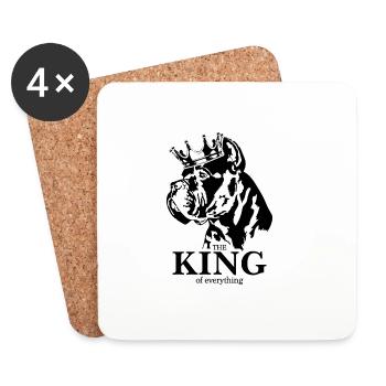 Cane Corso Roi de tout Chiens Chien Wilsigns - Dessous de verre (lot de 4) - blanc - Devant