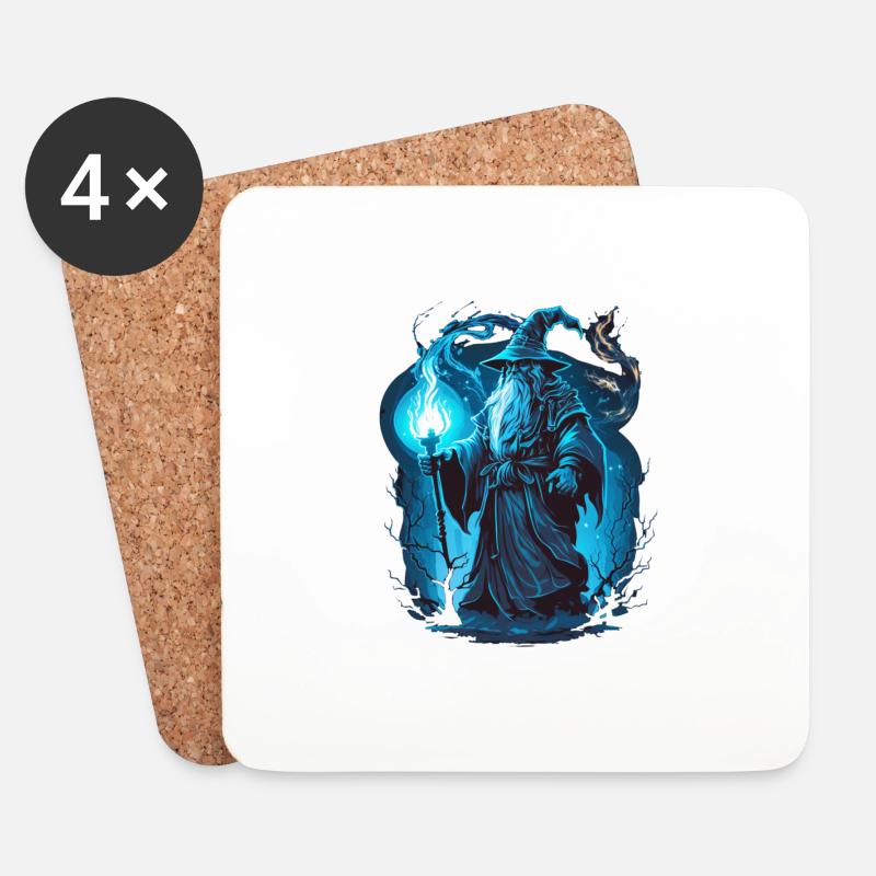 Wizard - Coasters (set of 4) - white