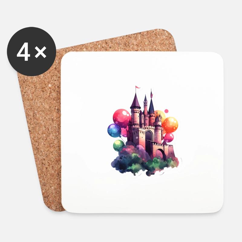 Colour Castle. - Untersetzer (4er-Set) - Weiß