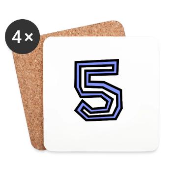 5. 5 YEARS. 5th ANNIVERSARY. 5 YEAR ANNIVERSARY - Coasters (set of 4) - white - Front