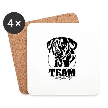 Équipe Labrador Retriever Labbi Chiens Chien Wilsigns - Dessous de verre (lot de 4) - blanc - Devant