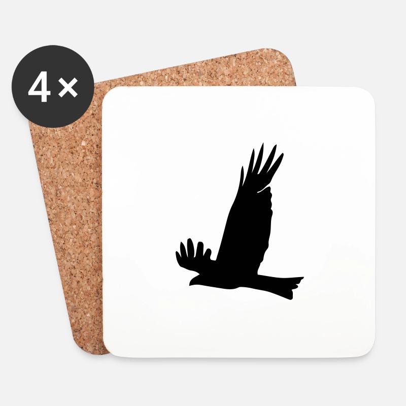 Adler - Untersetzer (4er-Set) - Weiß