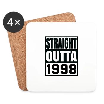 Straight Outta 1998 - Untersetzer (4er-Set) - Weiß - Vorne