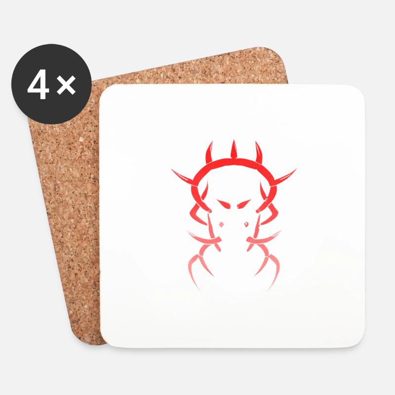 Rote figur - Untersetzer (4er-Set) - Weiß