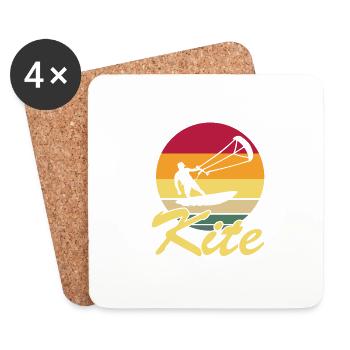 Kitesurfing Gift Idea Water Sports Fun - Coasters (set of 4) - white - Front