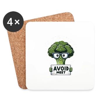 I'm a social vegan - Untersetzer (4er-Set) - Weiß - Vorne