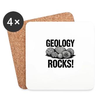 Geology Rocks Fossils and Minerals Lovers - Coasters (set of 4) - white - Front