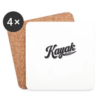 Aventure en kayak élégante pour - Dessous de verre (lot de 4) - blanc - Devant
