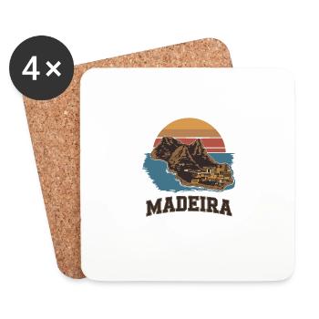 Discover Madeira: Sunset over the Mountains - Coasters (set of 4) - white - Front