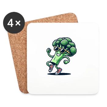 Broc Star en mouvement - Dessous de verre (lot de 4) - blanc - Devant