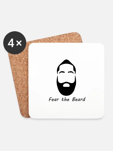 Houston Harden The Beard - Untersetzer (4er-Set) - Weiß