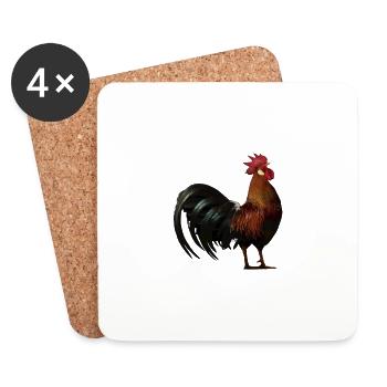 rooster am431 - Coasters (set of 4) - white - Front