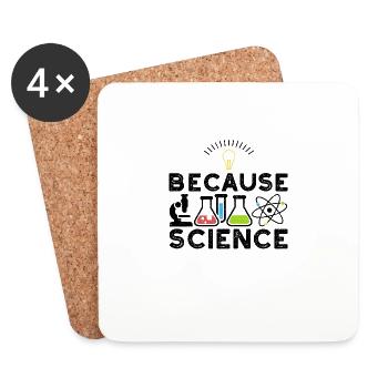Because Science - Coasters (set of 4) - white - Front