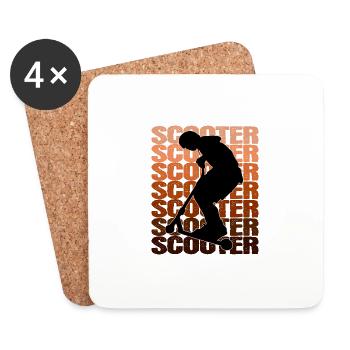 Scooter - Untersetzer (4er-Set) - Weiß - Vorne