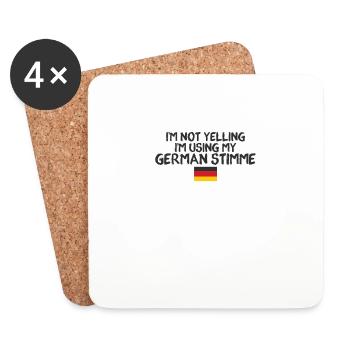 I'm Not Yelling German Voice German American - Coasters (set of 4) - white - Front