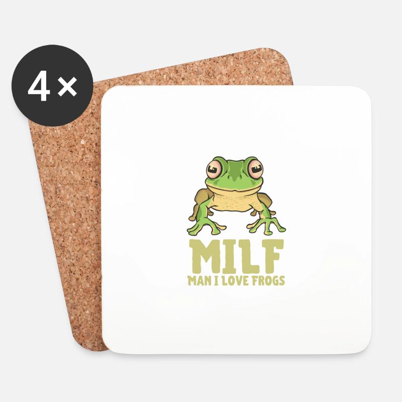 Frosch - Untersetzer (4er-Set) - Weiß