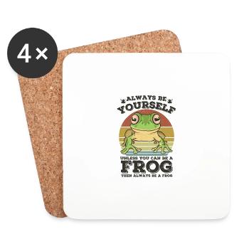 Frosch - Untersetzer (4er-Set) - Weiß - Vorne