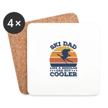 Skier - Coasters (set of 4) - white - Front