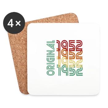 birthday 69 years 1952 original gift 70 years - Coasters (set of 4) - white - Front