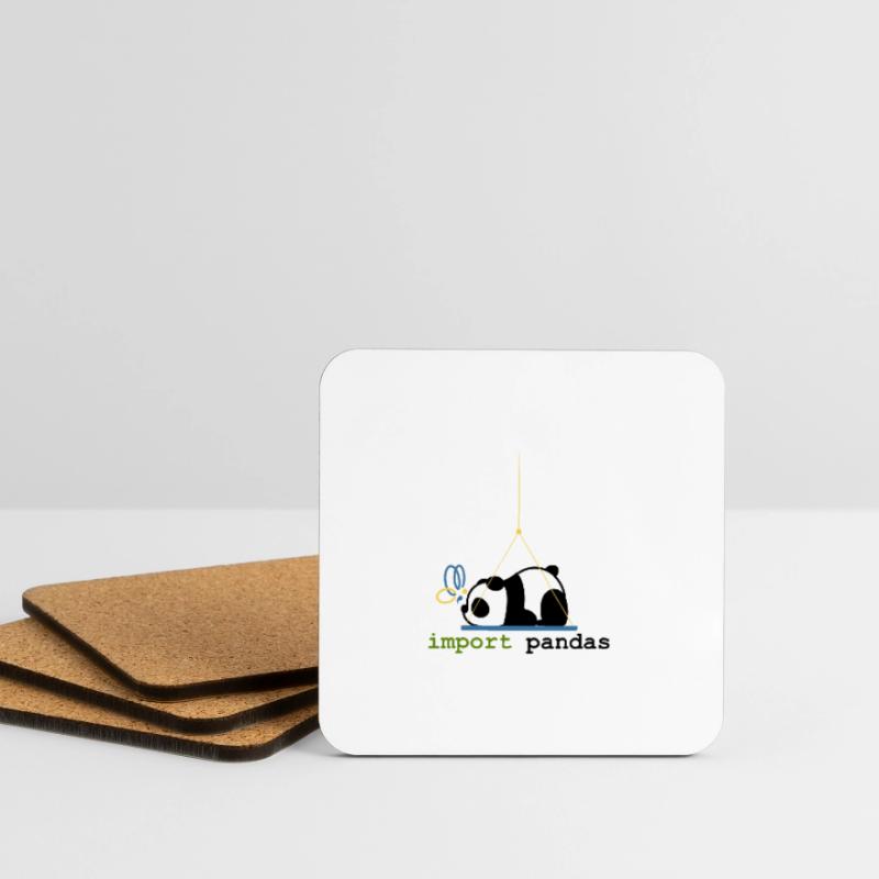 Python Jokes Import Pandas Programming Coasters (set of 4)