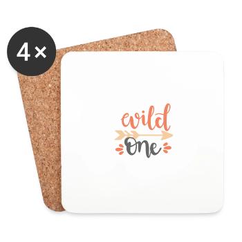 Wild one - Coasters (set of 4) - white - Front