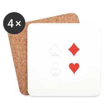 Card Games Wizard Poison - Coasters (set of 4) - white - Front