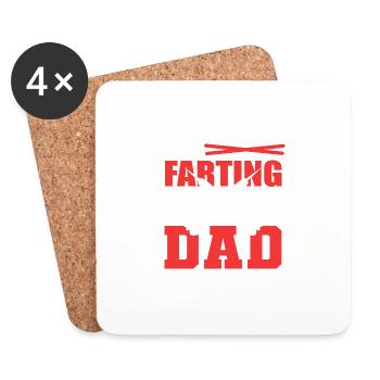 The Fart Father Funny Father Gift - Coasters (set of 4) - white - Front