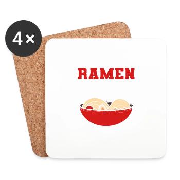 Ramen und Chill Chill Person Gift - Untersetzer (4er-Set) - Weiß - Vorne