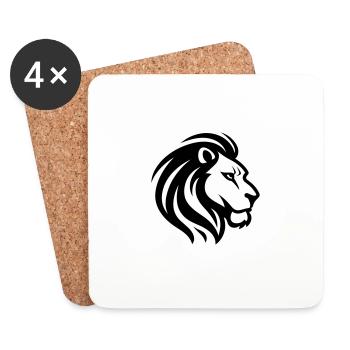 lion - Coasters (set of 4) - white - Front