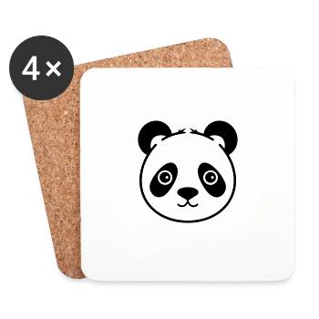 Panda - Untersetzer (4er-Set) - Weiß - Vorne