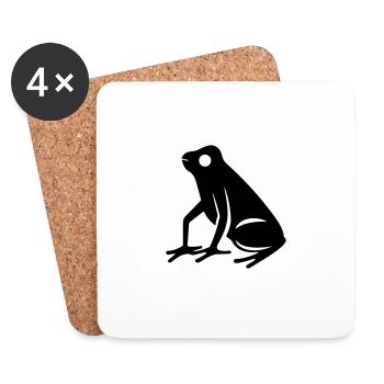 Frosch - Untersetzer (4er-Set) - Weiß - Vorne