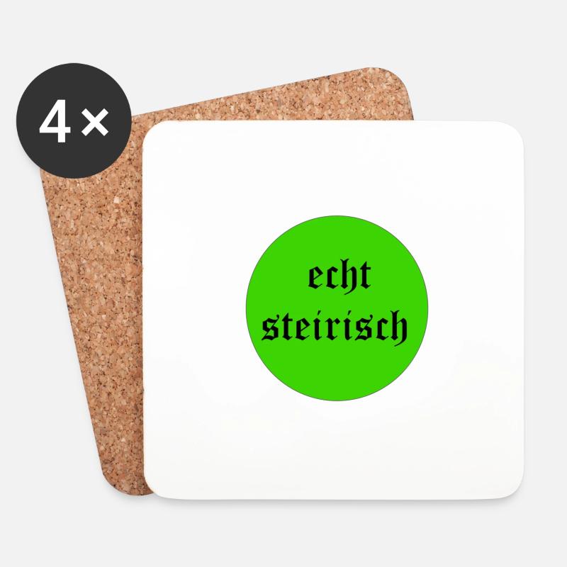 echt steirisch - Untersetzer (4er-Set) - Weiß