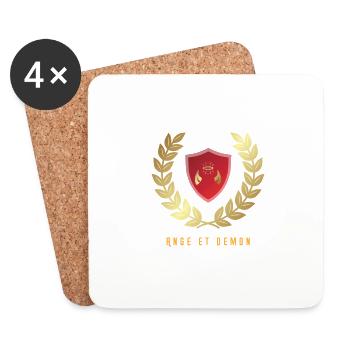 Ange et Demon - Dessous de verre (lot de 4) - blanc - Devant