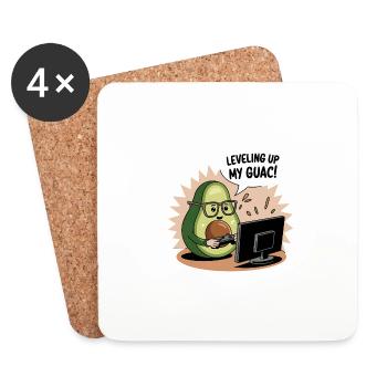 Avocado Leveling Up My Guac - Untersetzer (4er-Set) - Weiß - Vorne