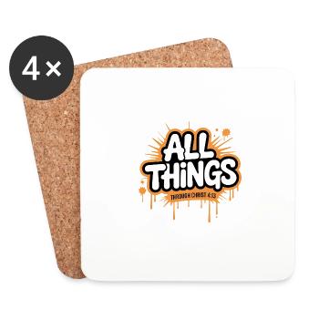 I can do everything through Christ who strengthens me - Coasters (set of 4) - white - Front