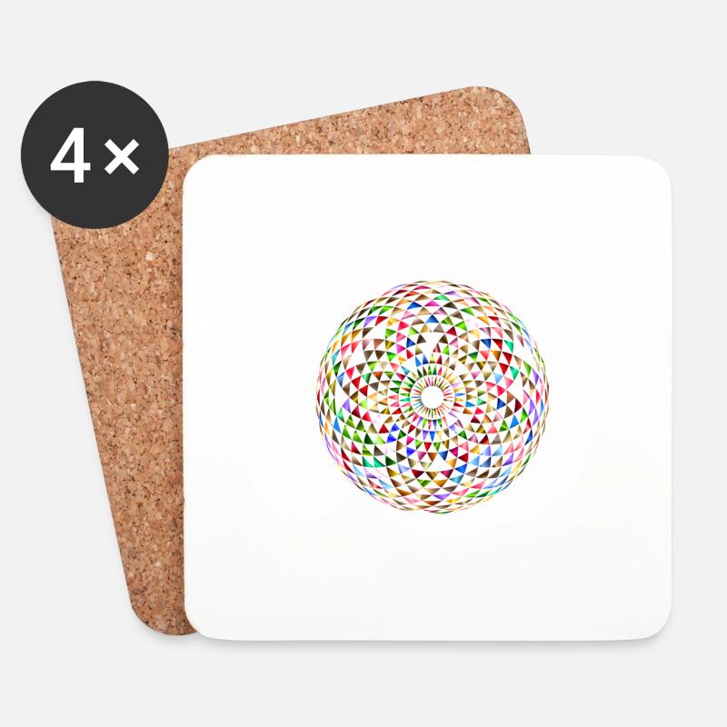 Mandala - Untersetzer (4er-Set) - Weiß