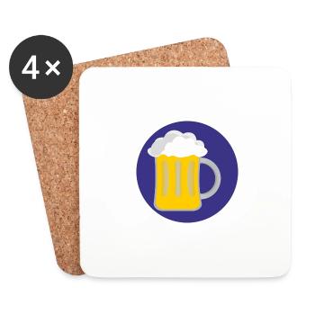 beer - Untersetzer (4er-Set) - Weiß - Vorne
