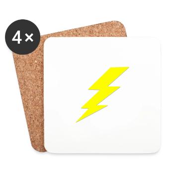 lightning - Coasters (set of 4) - white - Front