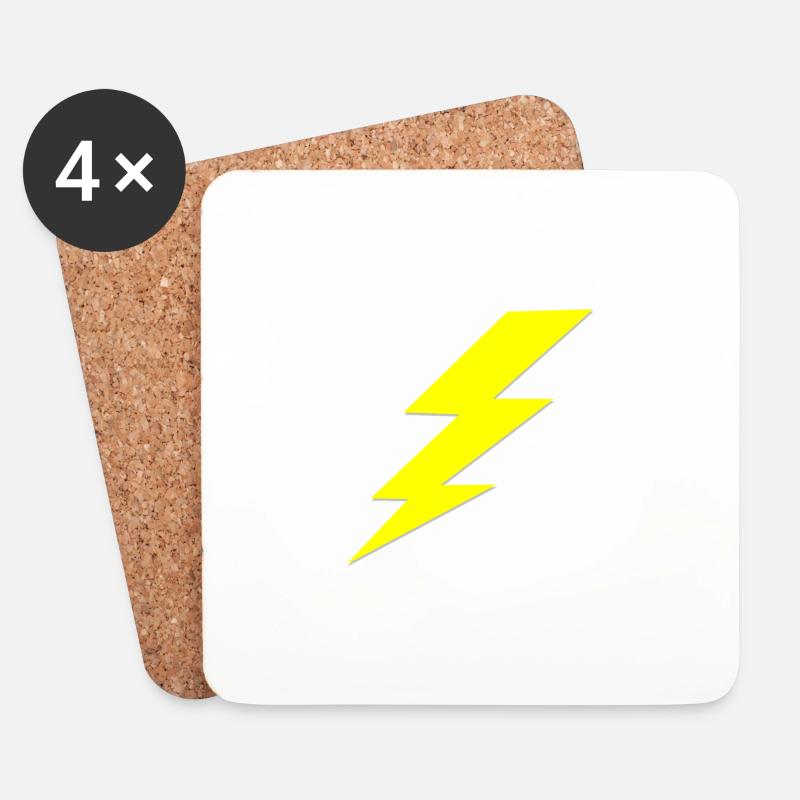 Blitz - Untersetzer (4er-Set) - Weiß