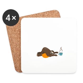 Funny sloth saying - Coasters (set of 4) - white - Front