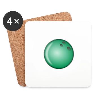Bowling - Untersetzer (4er-Set) - Weiß - Vorne
