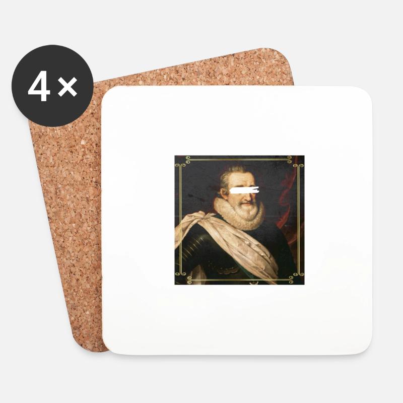 englisch Henry 4 - Untersetzer (4er-Set) - Weiß