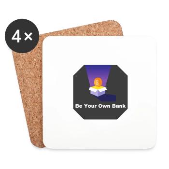 Be your own bank - Untersetzer (4er-Set) - Weiß - Vorne