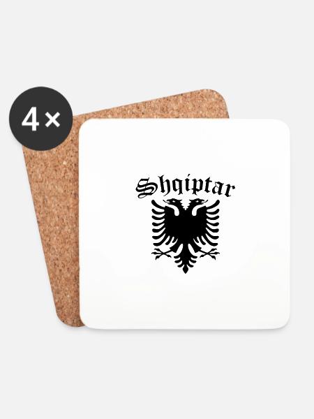 Shqiptar - Coasters (set of 4) - white