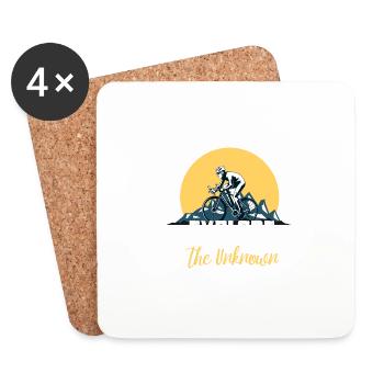 Vélo de gravier Explorez l’aventure inconnue - Dessous de verre (lot de 4) - blanc - Devant