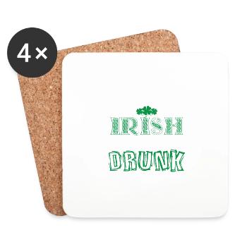 Saint-Patrick : Je ne suis pas vraiment irlandais, j’ai envie de - Dessous de verre (lot de 4) - blanc - Devant