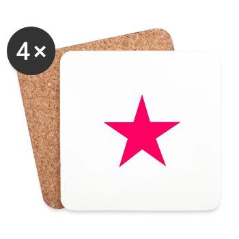 pink star - Untersetzer (4er-Set) - Weiß - Vorne