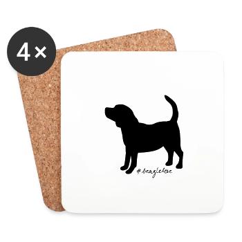 beaglelove - Untersetzer (4er-Set) - Weiß - Vorne