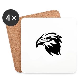 Adler - Untersetzer (4er-Set) - Weiß - Vorne