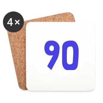 90. 90 YEARS. 90th ANNIVERSARY. 90 YEARS ANNIVERSARY. - Coasters (set of 4) - white - Front